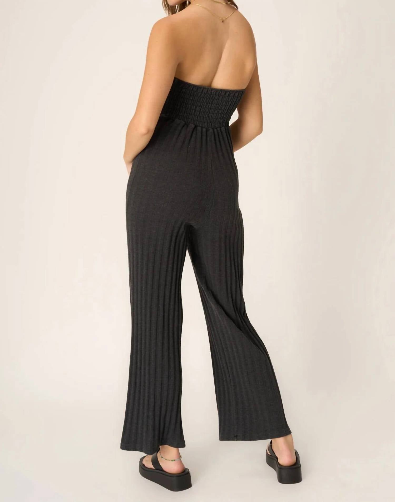 Project Social T - MARSEILLE STRAPLESS RIB JUMPSUIT