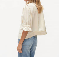 SIX/FIFTY Anna Three Quarter Sleeve Jacket in vanilla cream - women's jacket - alternate view