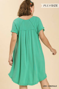 Umgee - Linen Fringe Dress - Plus