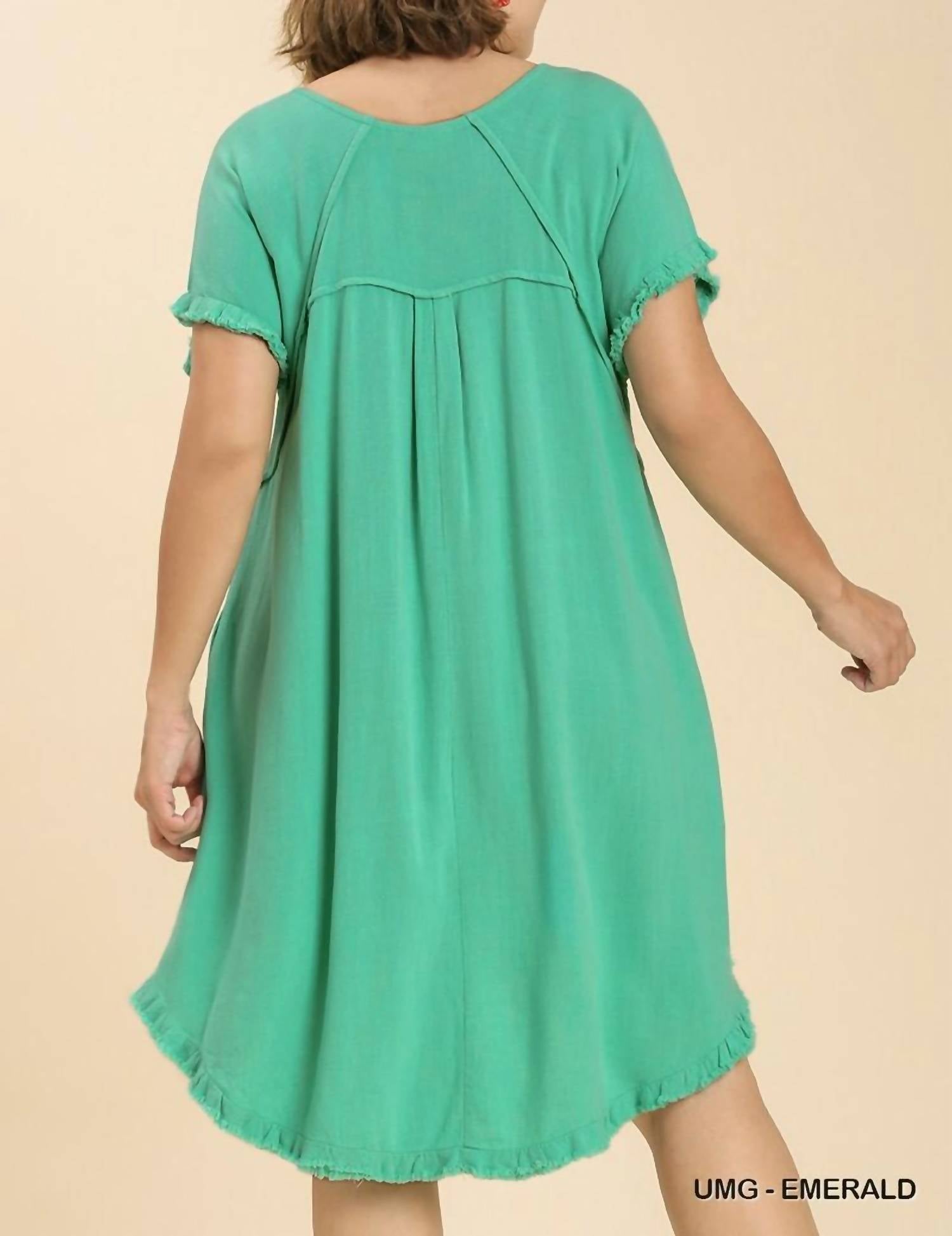 Umgee - Linen Fringe Dress - Plus