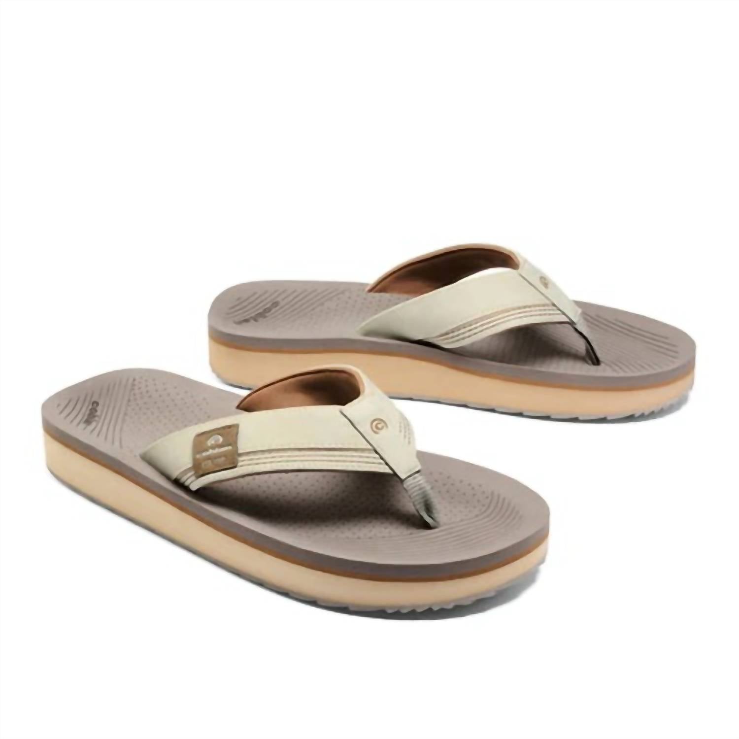 Cobian - Men's Roca Rise Leather Strap Flip-flop Sandals