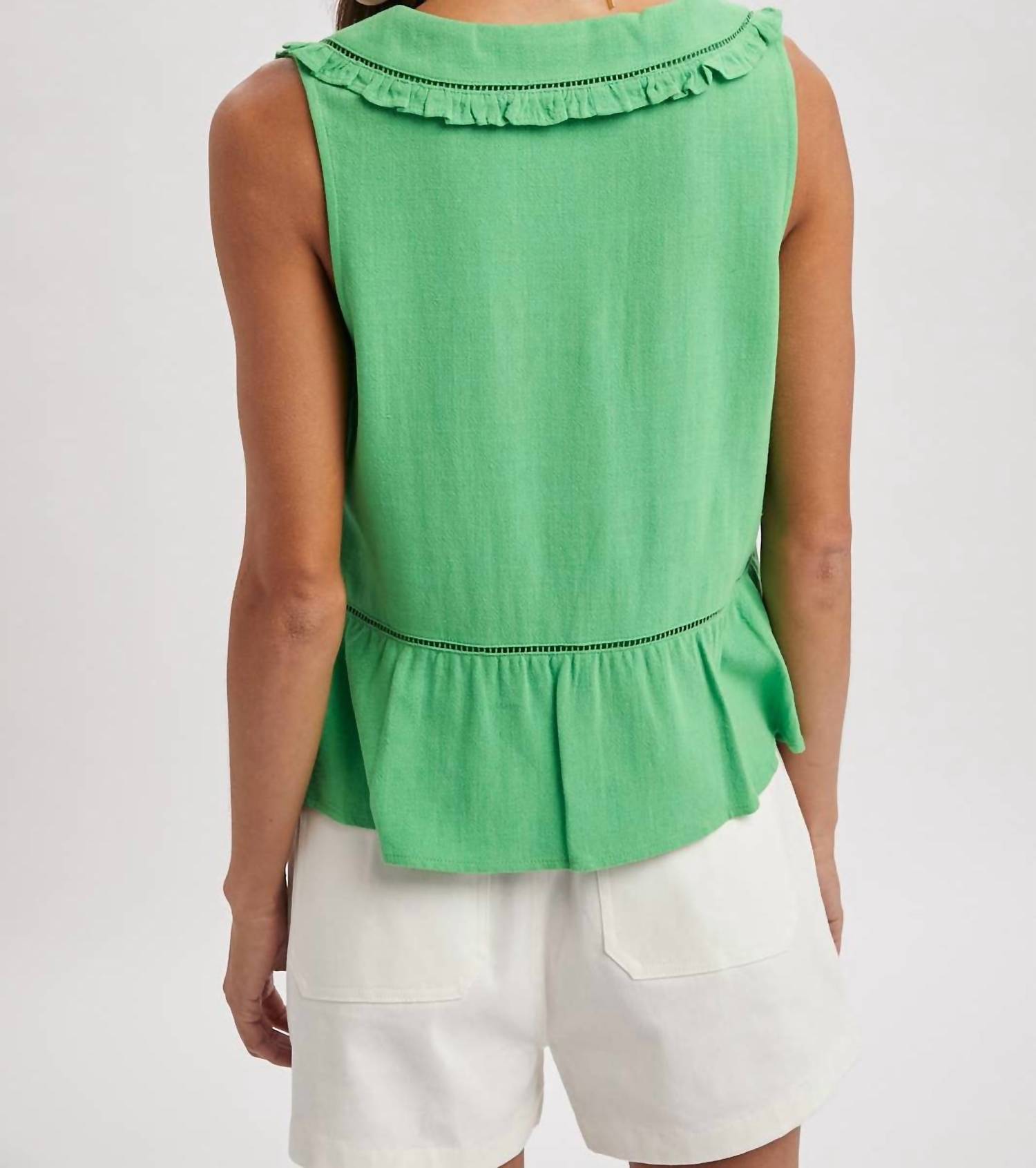 Wishlist - Callie Ruffle Collar Top