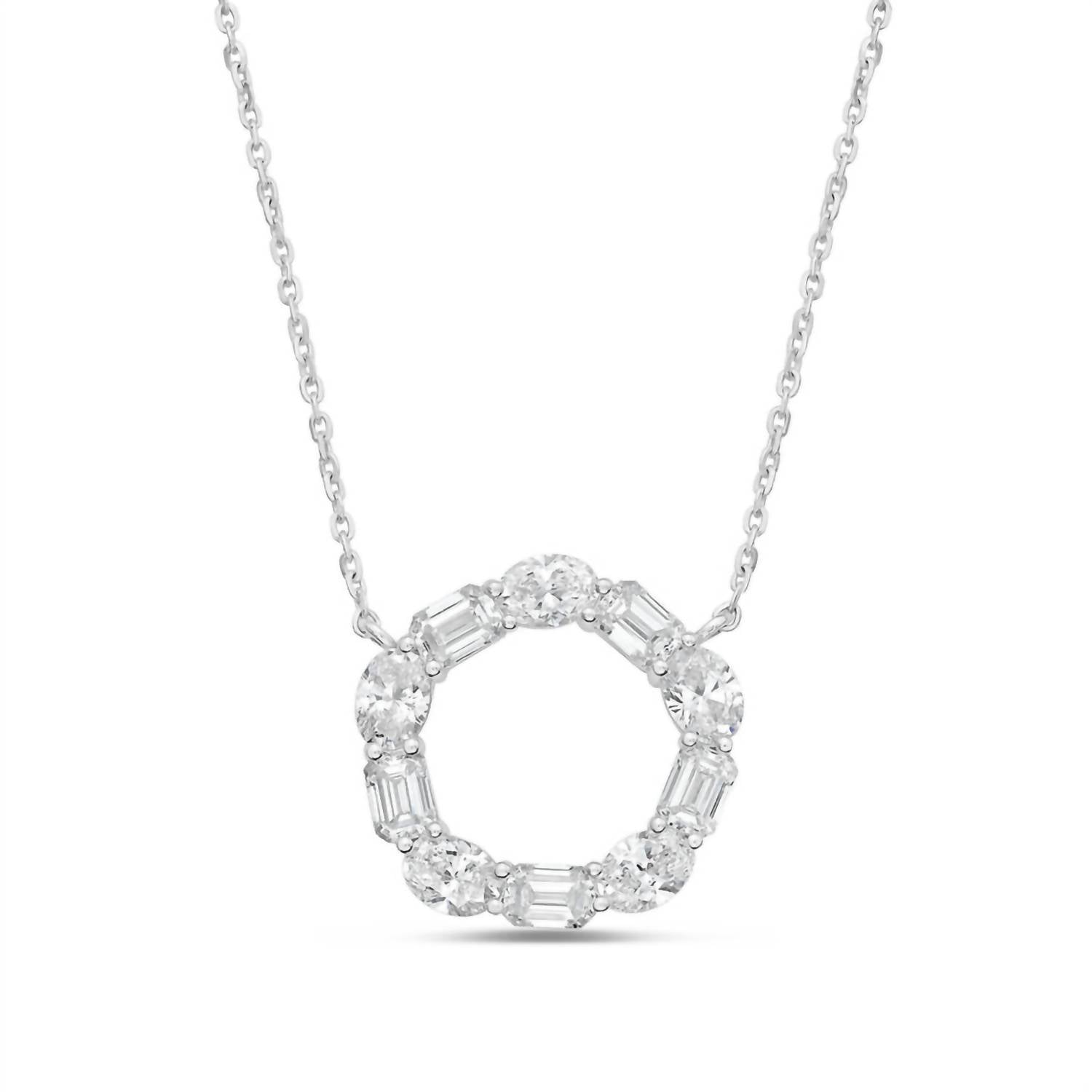 Diana M Jewels - Women's Classic 1.56 Carat Lab Grown Diamond Jewelry Necklace