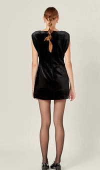 Endless Rose - Velvet Power Shoulder Mini Dress