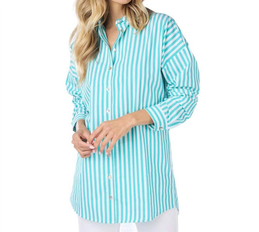 Esqualo - Women's Stripe Button Down Shirt