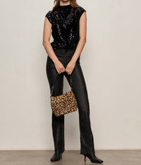 Sanctuary - Funnel Neck Sequin Top