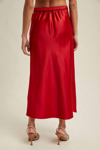 Wishlist - Basic Satin Midi Skirt
