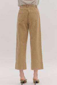 entro Chestnut Glow Jeans in camel - women's jeans - detail view