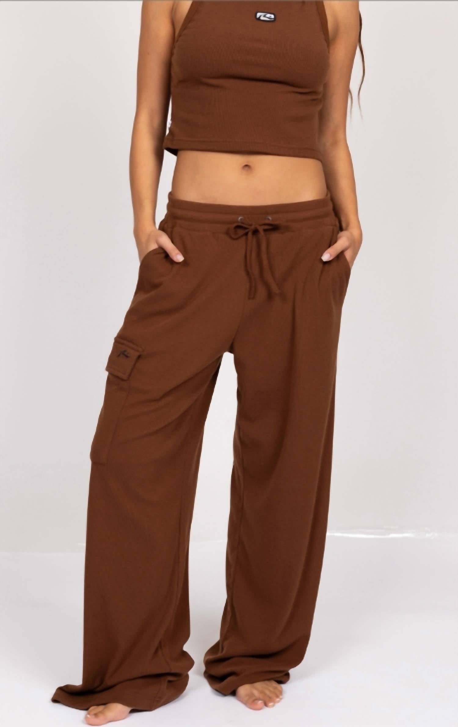 Rusty Remi Wide Leg Lounge Pant in brown - women's pants