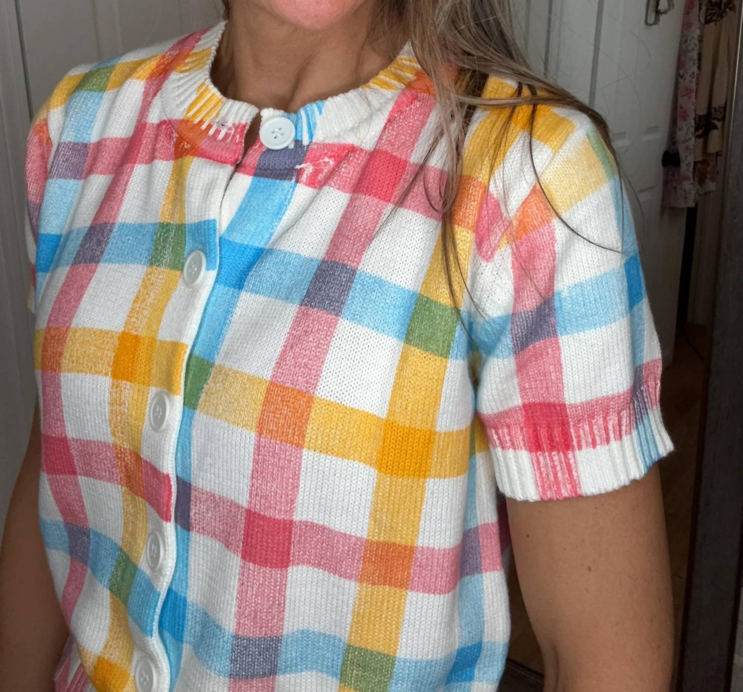 Anniewear - Leona Button Down Plaid Top