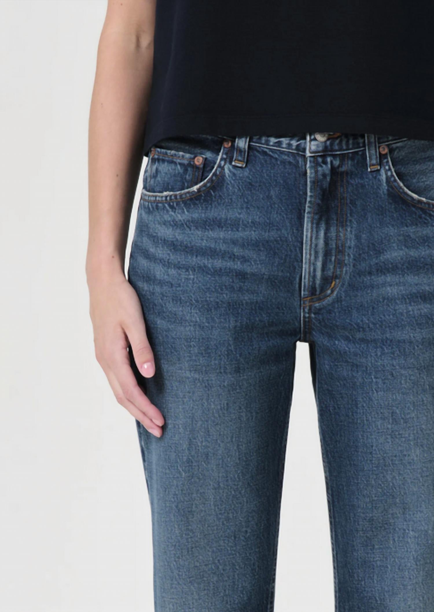 AGOLDE Valen Mid-rise Vintage Straigth Jean in essence - women's jeans - view 5