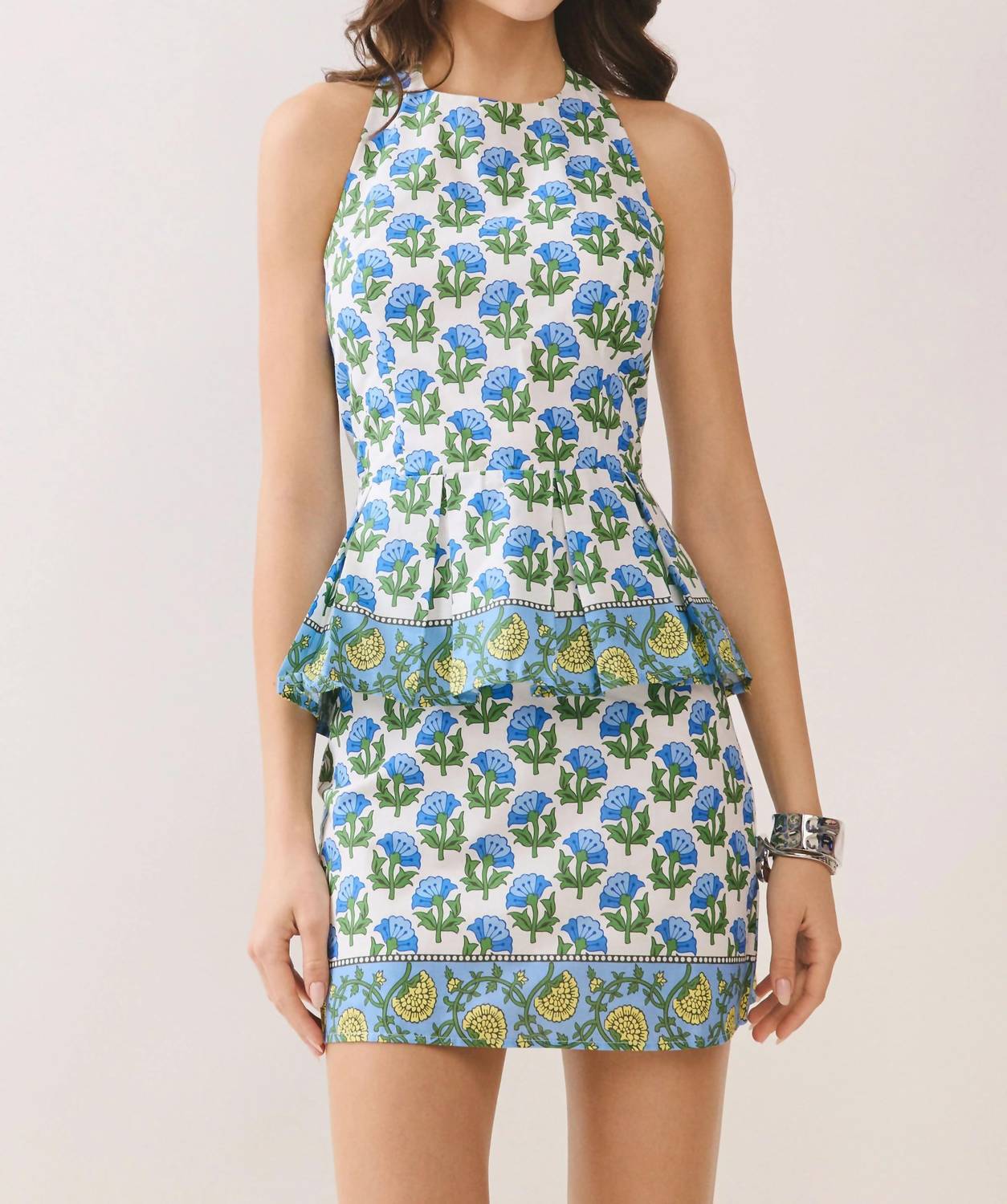 Tcec - Floral Smocked Top And Skirt Set