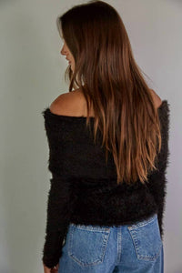 By Together - Foldover Off The Shoulder Long Sleeve Pullover Top