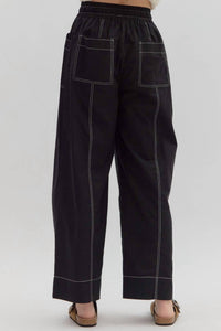 Entro - Penelope High-waist Drawstring Wide-leg Pants