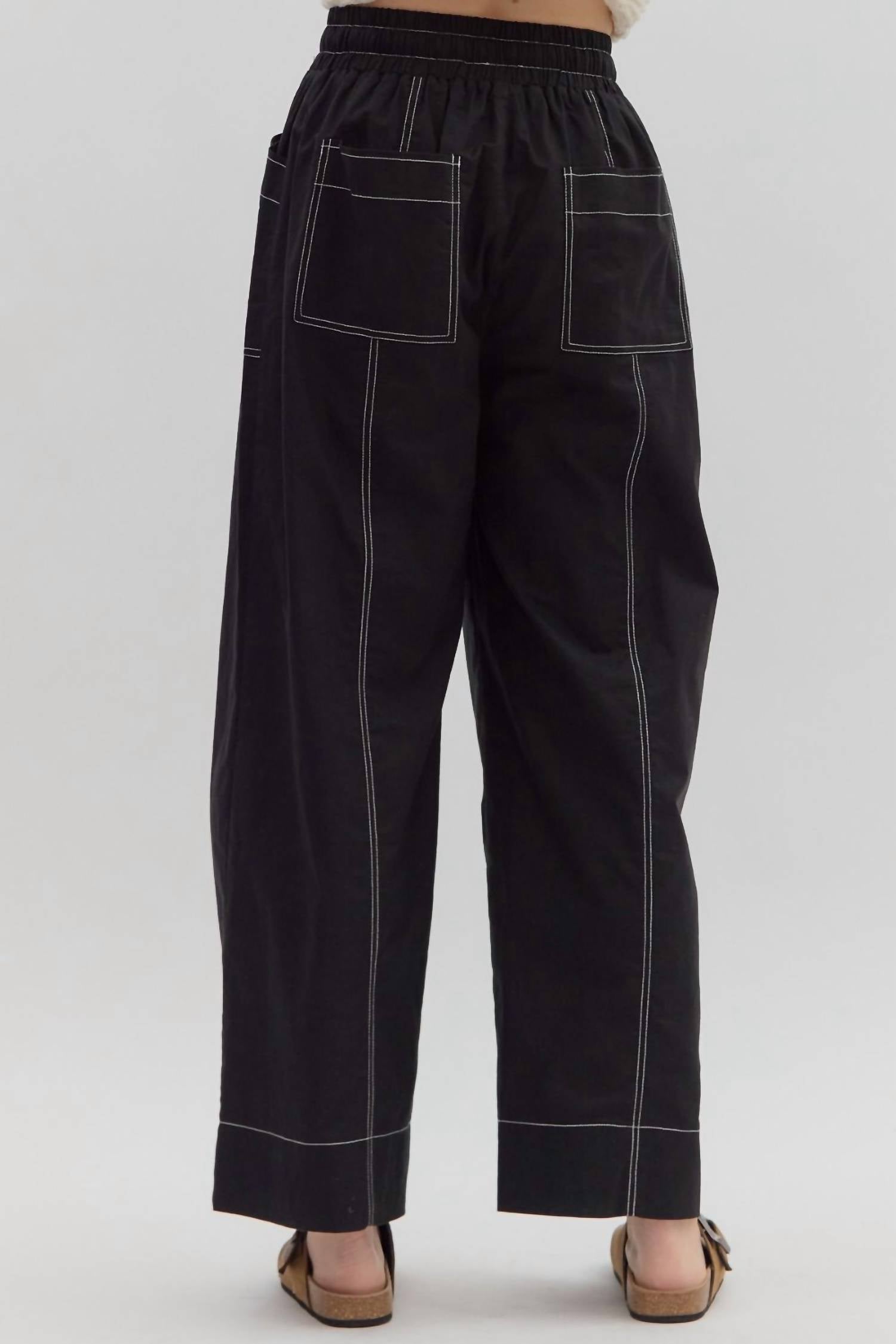 Entro - Penelope High-waist Drawstring Wide-leg Pants