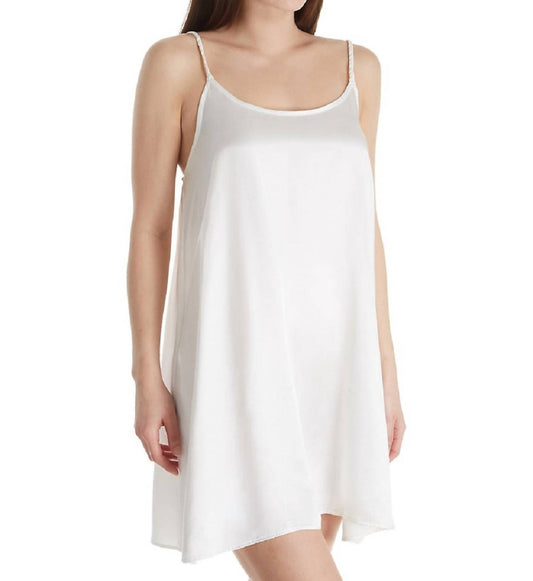 Rowen Satin Short Nightgown Braided Strap