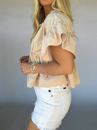 In February - Women's Babydoll Peplin Top