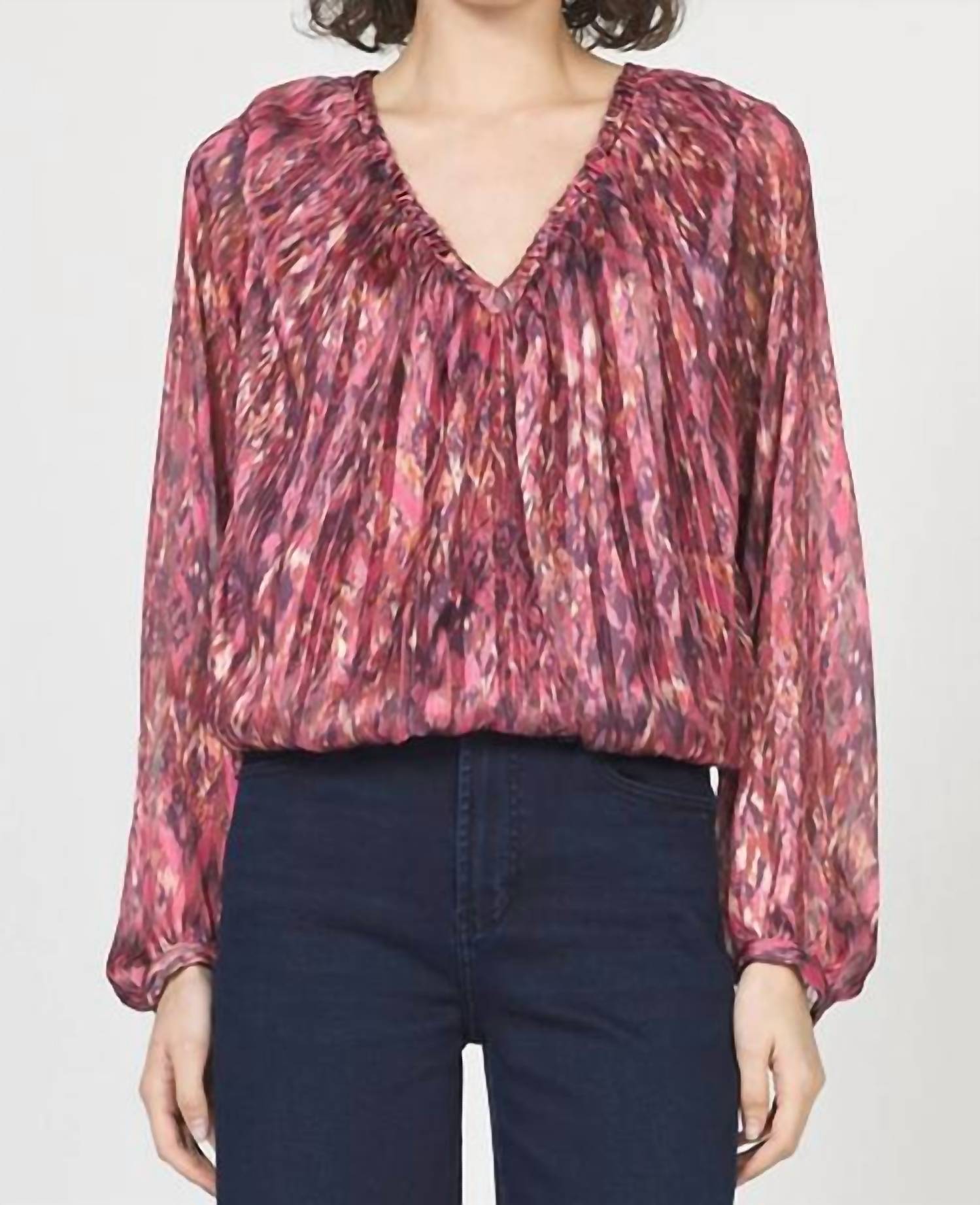 Dear John Denim - Piaf V Neck Balloon Sleeve Top