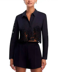 L'Agence - Seychelle Crop Button Down Blouse