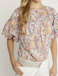 Entro - Floral Pleated Bodysuit