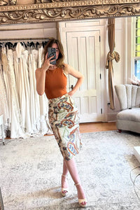 Isle By Melis Kozan - Colette Ruched Midi Skirt
