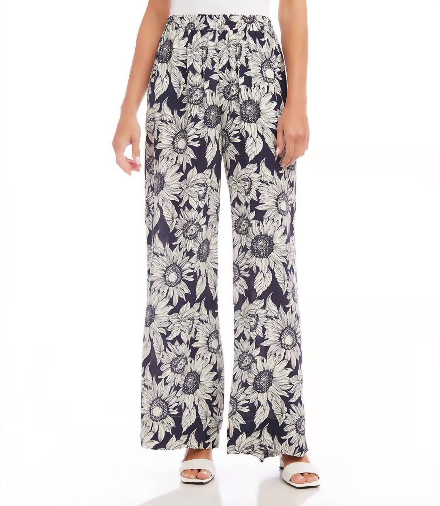Karen Kane - Sabel Sunflower Print Wide Leg Pant