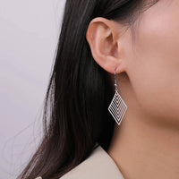 Southern Seoul - Women's Cutout Diamond Shaped Earrings