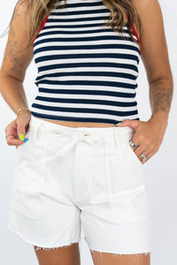 Vervet By Flying Monkey - Gardenia Utility Shorts