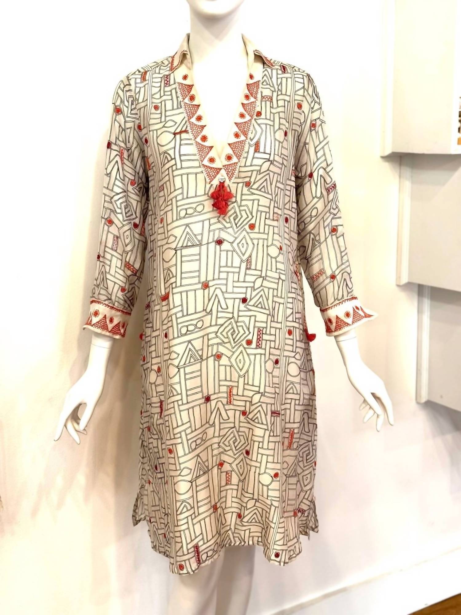Alamwar - Zainab Tomato Embroidery Dress