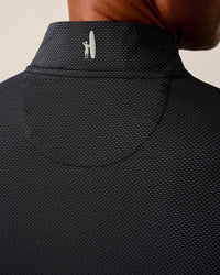 JOHNNIE-O Jamie 1/4 Zip Pullover Sweater in black seal - men's sweater - alternate view