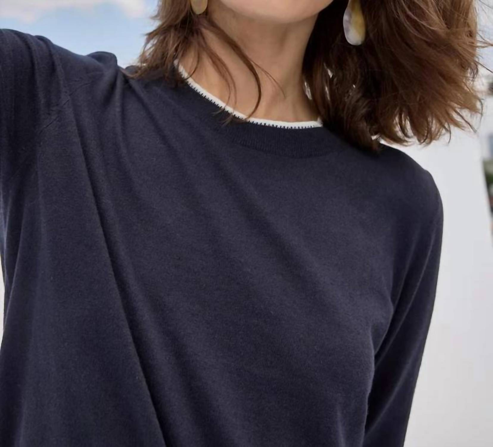 Lilla P - Picot Edge Crewneck Sweater