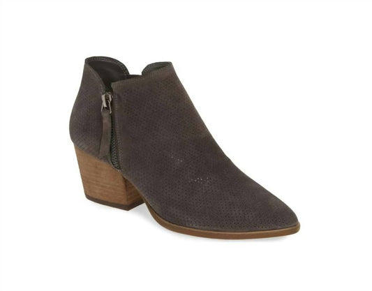 Vince Camuto - Women's Nethera Perforated Suede Leather Ankle Booties