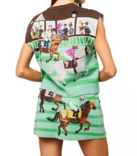 Queen Of Sparkles - Derby Race Scene Knit Button Up Vest