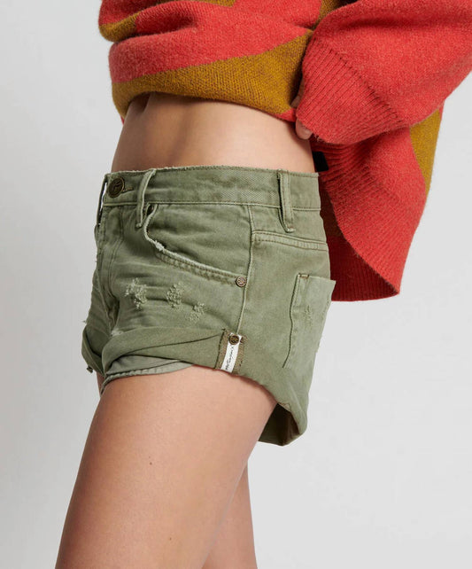 One Teaspoon - Bandits Low Waist Denim Relaxed Shorts