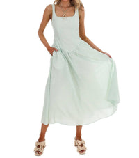 Mustard Seed Showing Off Stripe Maxi Dress in aloe - women's dress - view 4