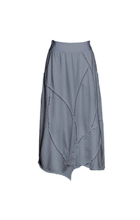 Cynthia Ashby Jade Asymmetrical Skirt in pewter - women's skirt - detail view