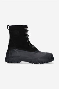 Diemme Men's Anatra Suede Lace-up Biker Boots in black - men's boots