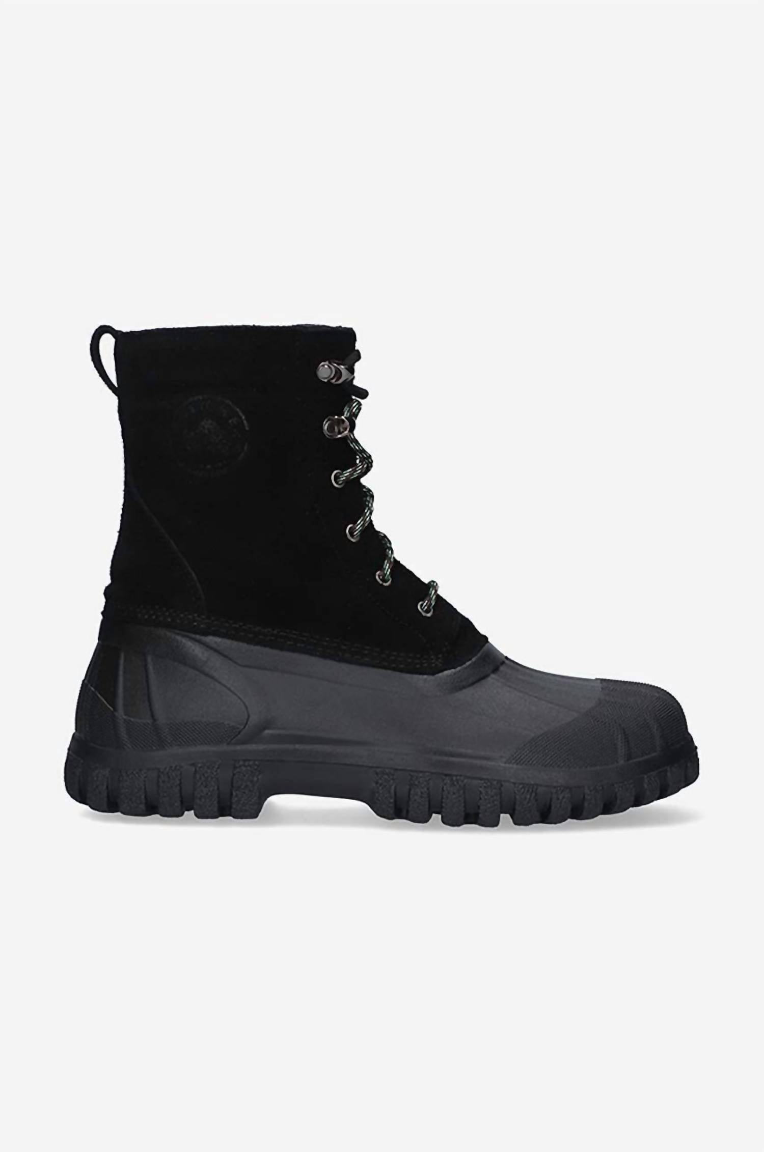 Diemme Men's Anatra Suede Lace-up Biker Boots in black - men's boots