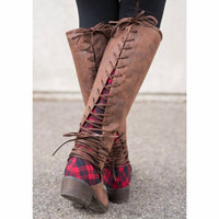 Very Volatile - Women's Buffalo Plaid Boots