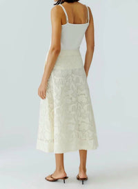Oui - Lace Midi Skirt
