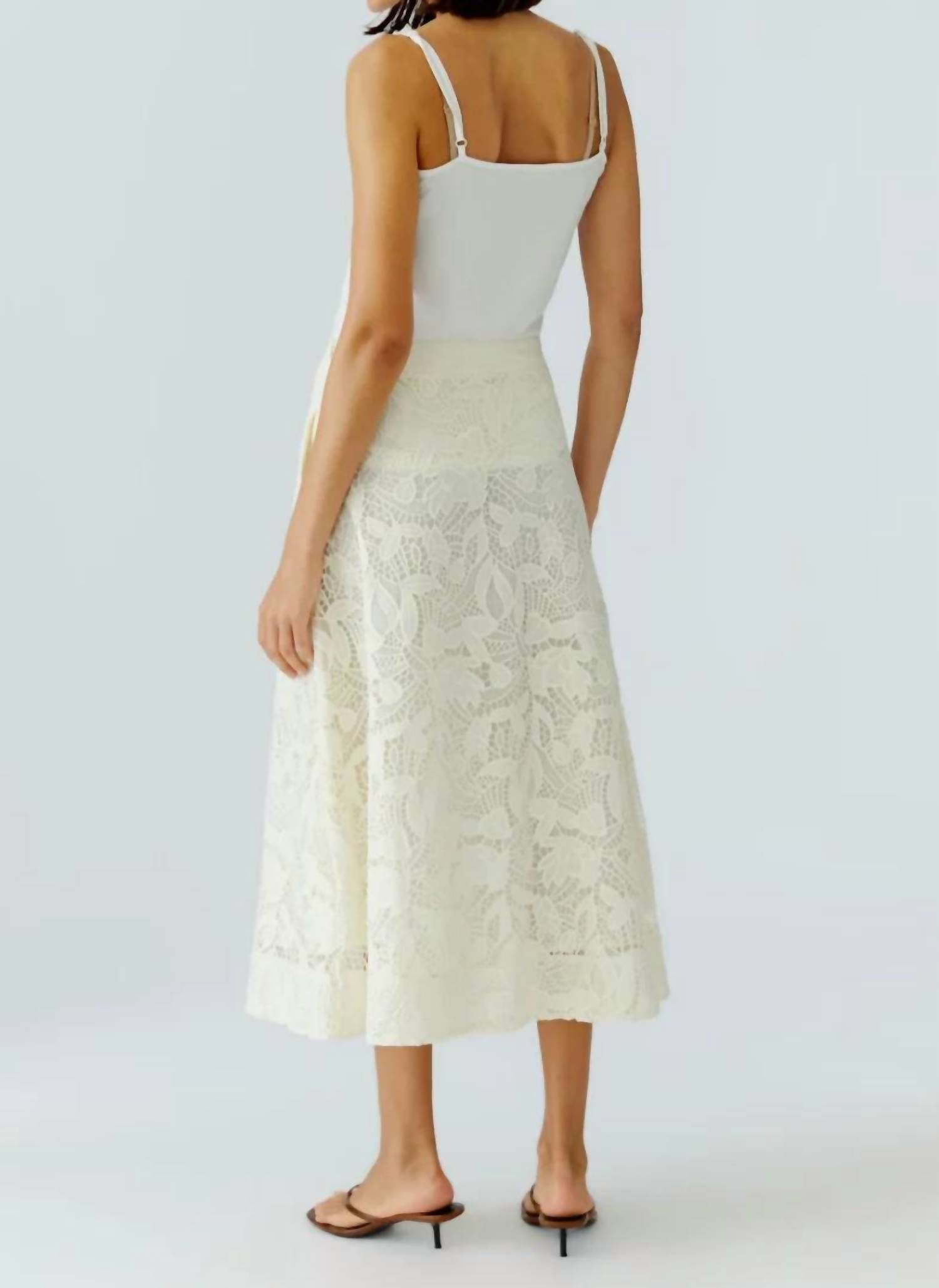 Oui - Lace Midi Skirt