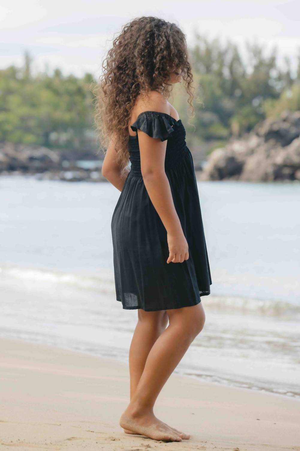 Tiare Hawaii Girls Hollie Dress in black - kids' dress - alternate view
