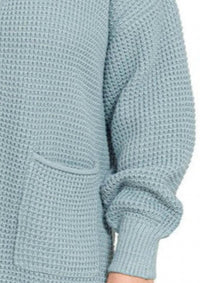 Zenana - Gauge Waffle Open Cardigan