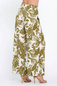 Reneec. - Linen Tropical Print Pants