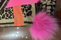 Mitchie'S Matchings - Narrow woven animal print scarf with fox