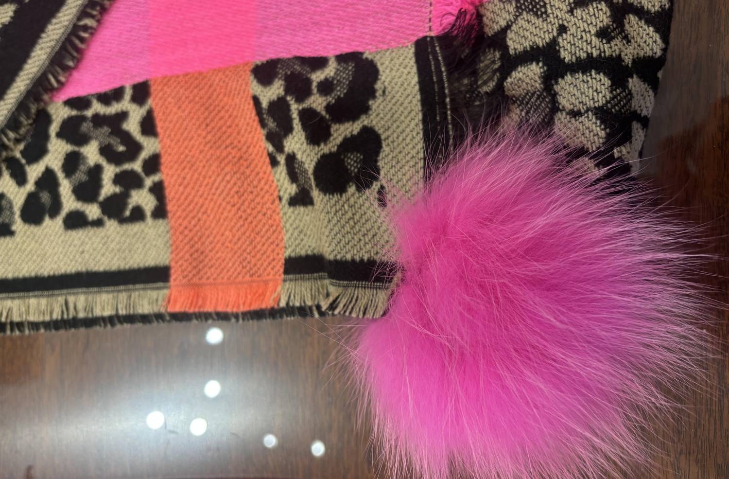 Mitchie'S Matchings - Narrow woven animal print scarf with fox