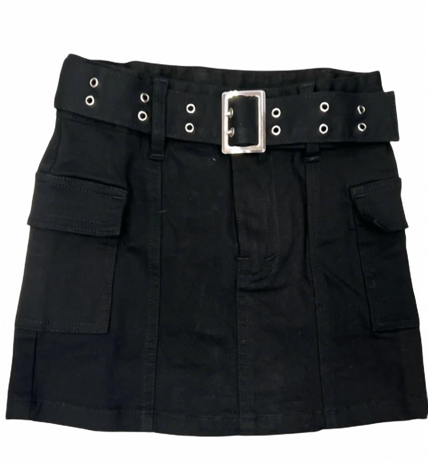 Flowers By Zoe - Tween Cargo Twill Belted Skirt