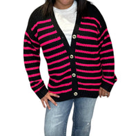 Chaser - Vibe Stripe Cardigan Sweater