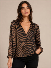 Corey Lynn Calter - Jessina 3/4 Print Top
