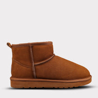 Lamo Women's Kora Short Slip-on Boot in chestnut - women's shoe
